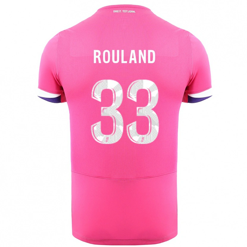 Danxen Mænd Prune Rouland #33 Pink Hvid Udebane Spillertrøjer 2025/26 Trøje T-Shirt