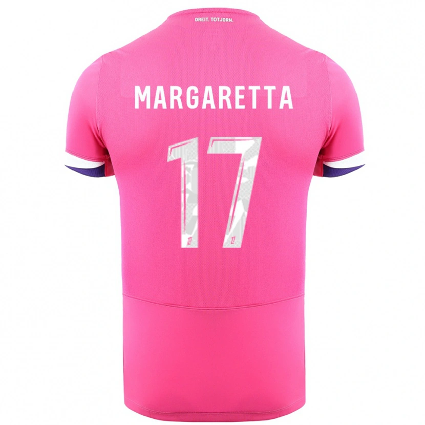 Danxen Mænd Jessica Margaretta #17 Pink Hvid Udebane Spillertrøjer 2025/26 Trøje T-Shirt