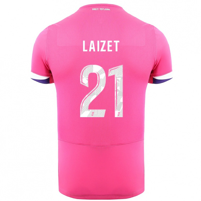 Danxen Mænd Emma Laizet #21 Pink Hvid Udebane Spillertrøjer 2025/26 Trøje T-Shirt