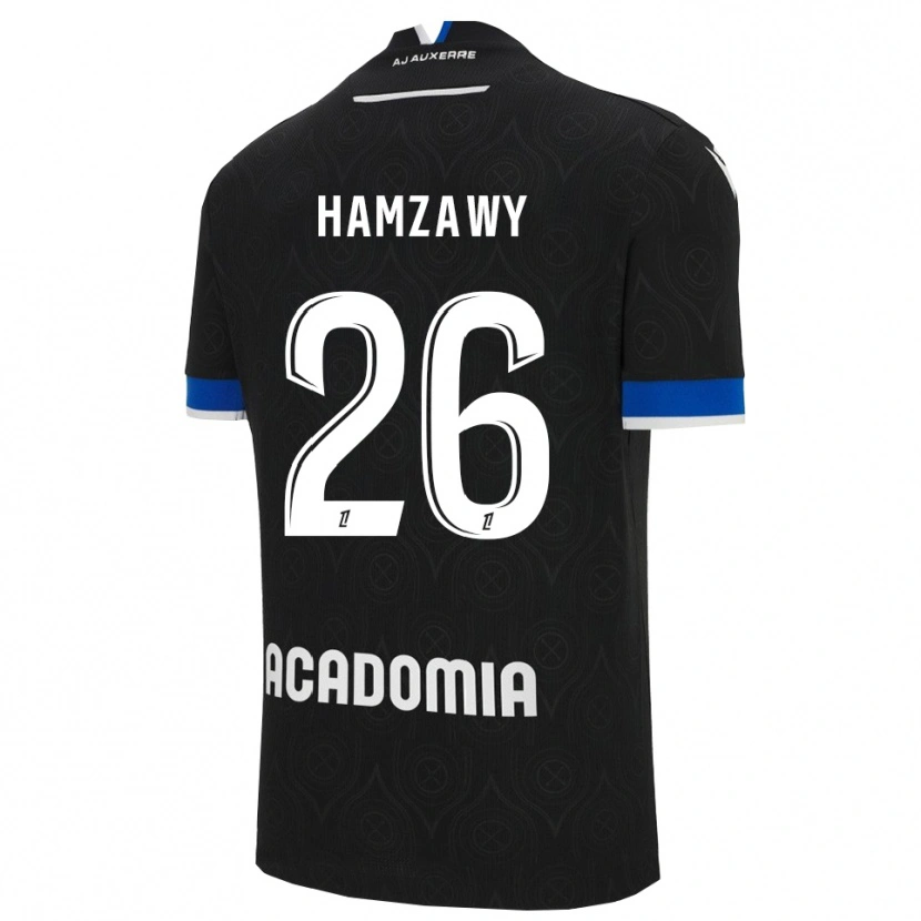 Danxen Mænd Radwan Hamzawy #26 Sort Hvid Udebane Spillertrøjer 2025/26 Trøje T-Shirt