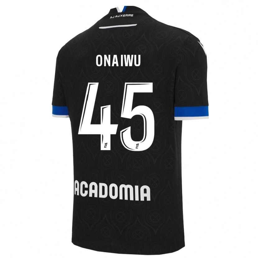 Danxen Mænd Ado Onaiwu #45 Sort Hvid Udebane Spillertrøjer 2025/26 Trøje T-Shirt