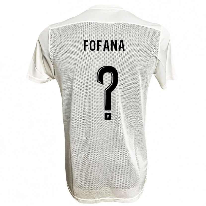 Danxen Mænd N'faly Fofana #0 Sort Hvid Udebane Spillertrøjer 2025/26 Trøje T-Shirt