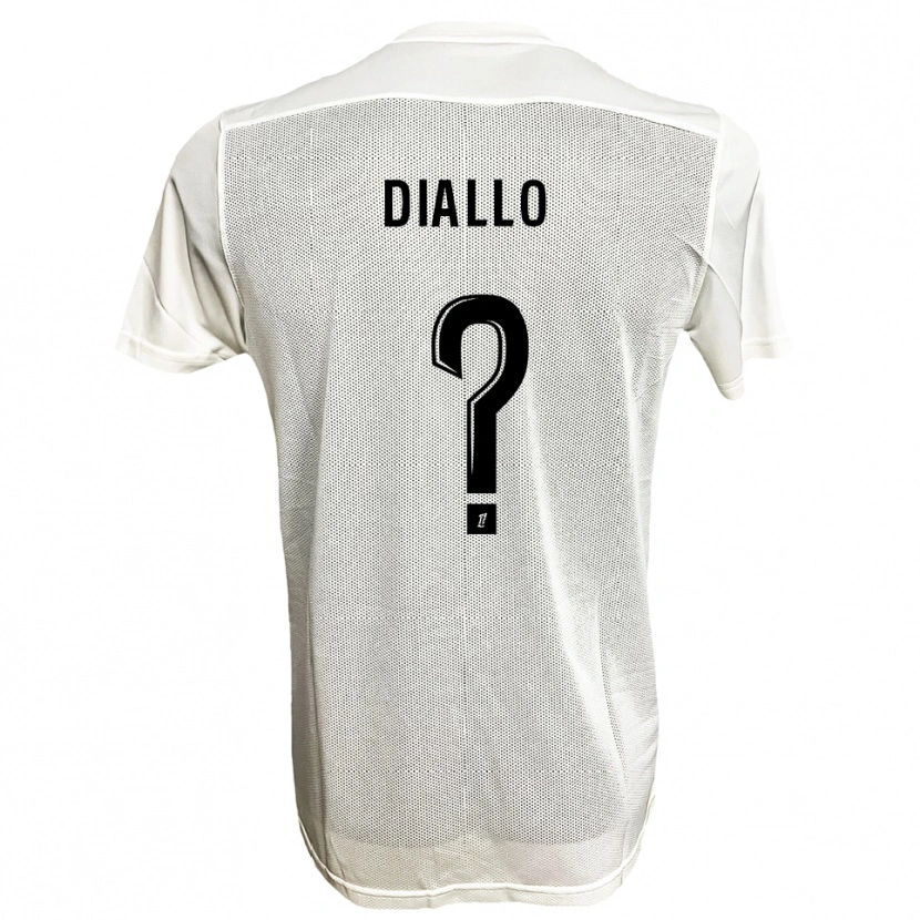 Danxen Mænd Mamadou Diallo #0 Sort Hvid Udebane Spillertrøjer 2025/26 Trøje T-Shirt