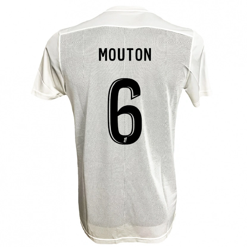 Danxen Mænd Louis Mouton #6 Sort Hvid Udebane Spillertrøjer 2025/26 Trøje T-Shirt
