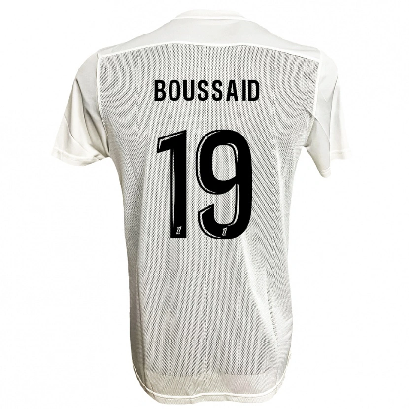 Danxen Mænd Willsem Boussaid #19 Sort Hvid Udebane Spillertrøjer 2025/26 Trøje T-Shirt