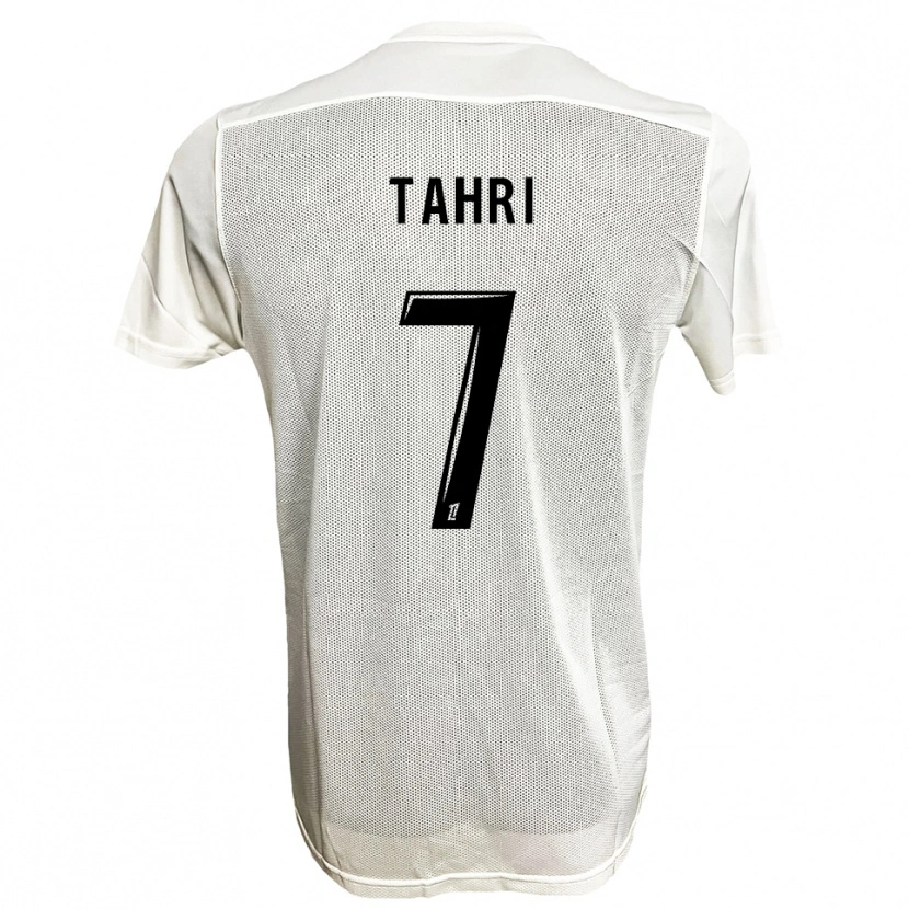 Danxen Mænd Sofiane Tahri #7 Sort Hvid Udebane Spillertrøjer 2025/26 Trøje T-Shirt