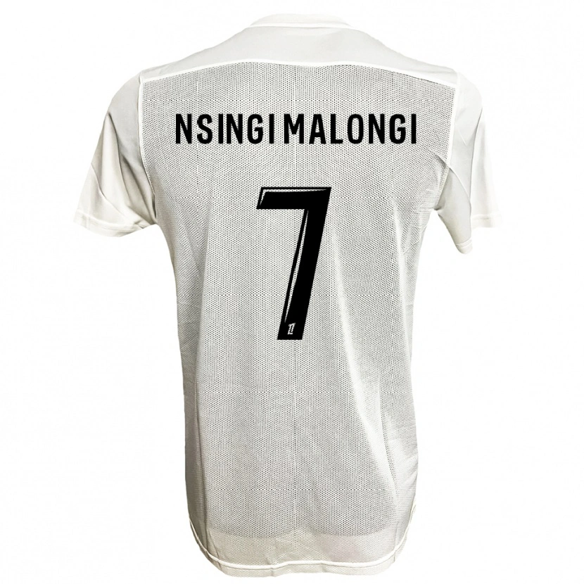 Danxen Mænd Rodrigue Nsingi Malongi #7 Sort Hvid Udebane Spillertrøjer 2025/26 Trøje T-Shirt