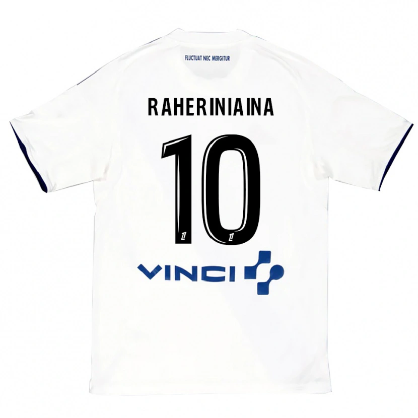 Danxen Mænd El Hadary Raheriniaina #10 Hvid Blå Udebane Spillertrøjer 2025/26 Trøje T-Shirt