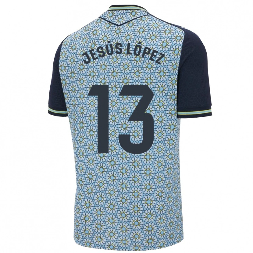 Danxen Mænd Jesús López #13 Blå Navy Udebane Spillertrøjer 2025/26 Trøje T-Shirt