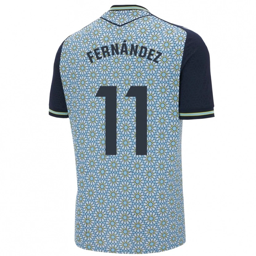Danxen Mænd Nico Fernández #11 Blå Navy Udebane Spillertrøjer 2025/26 Trøje T-Shirt