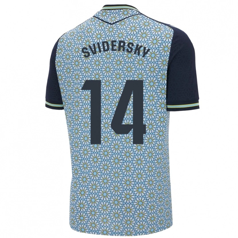 Danxen Mænd Martin Svidersky #14 Blå Navy Udebane Spillertrøjer 2025/26 Trøje T-Shirt