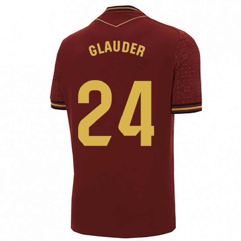 Danxen Mænd Cristian Glauder #24 Bordeaux Guld Udebane Spillertrøjer 2025/26 Trøje T-Shirt