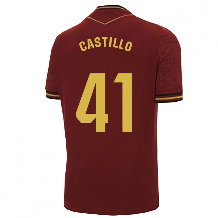 Danxen Mænd Francis Castillo #41 Bordeaux Guld Udebane Spillertrøjer 2025/26 Trøje T-Shirt