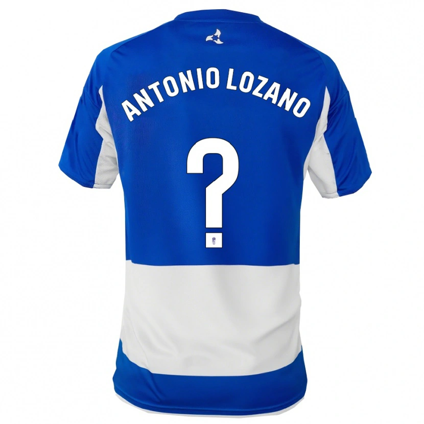 Danxen Mænd José Antonio Lozano #0 Blå Hvid Udebane Spillertrøjer 2025/26 Trøje T-Shirt