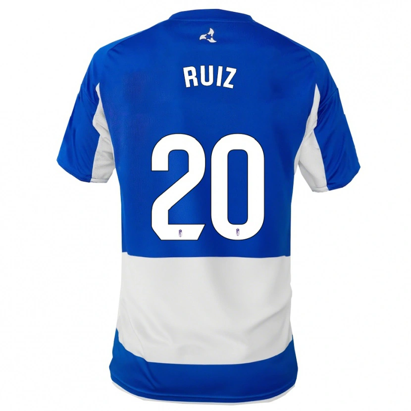 Danxen Mænd Sergio Ruiz #20 Blå Hvid Udebane Spillertrøjer 2025/26 Trøje T-Shirt