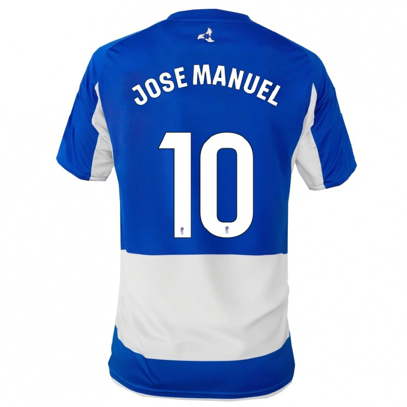 Danxen Mænd José Manuel Arnáiz #10 Blå Hvid Udebane Spillertrøjer 2025/26 Trøje T-Shirt