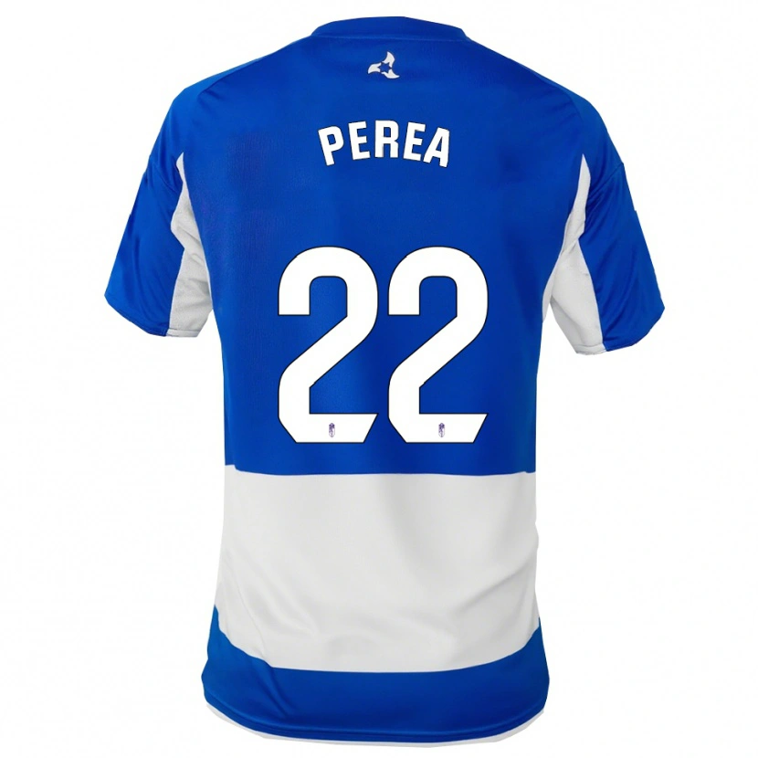 Danxen Mænd Alberto Perea #22 Blå Hvid Udebane Spillertrøjer 2025/26 Trøje T-Shirt