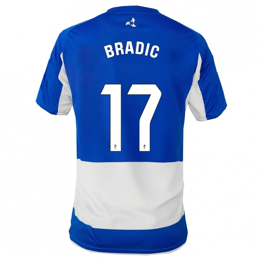 Danxen Mænd Biljana Bradić #17 Blå Hvid Udebane Spillertrøjer 2025/26 Trøje T-Shirt