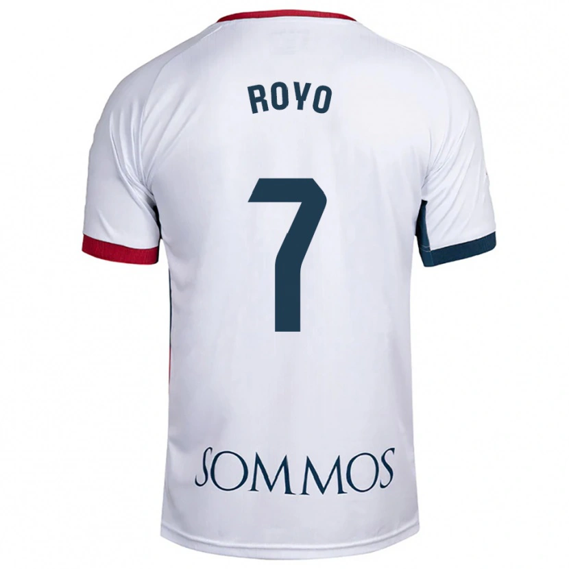 Danxen Mænd Laura Royo #7 Hvid Rød Udebane Spillertrøjer 2025/26 Trøje T-Shirt