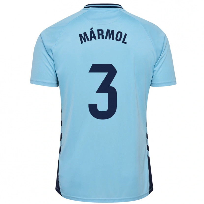 Danxen Mænd Mika Mármol #3 Himmelblå Udebane Spillertrøjer 2025/26 Trøje T-Shirt