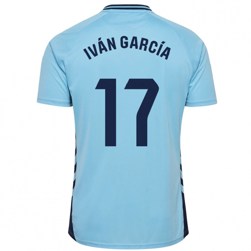 Danxen Mænd Iván García #17 Himmelblå Udebane Spillertrøjer 2025/26 Trøje T-Shirt