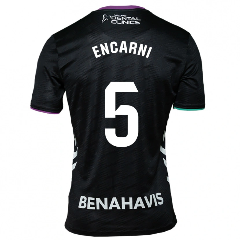 Danxen Mænd Encarni Carneros #5 Sort Lilla Grøn Udebane Spillertrøjer 2025/26 Trøje T-Shirt