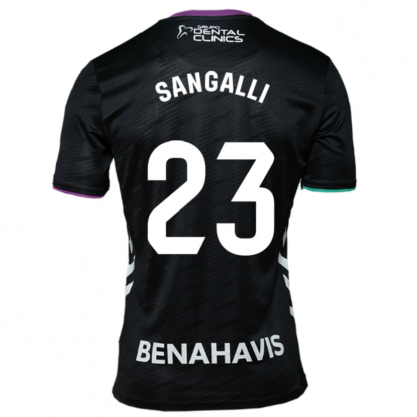 Danxen Mænd Luca Sangalli #23 Sort Lilla Grøn Udebane Spillertrøjer 2025/26 Trøje T-Shirt