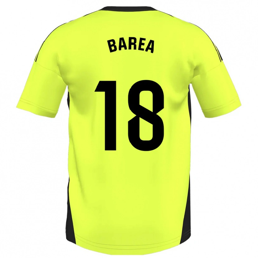 Danxen Mænd Ismael Barea #18 Fluorescerende Gul Udebane Spillertrøjer 2025/26 Trøje T-Shirt