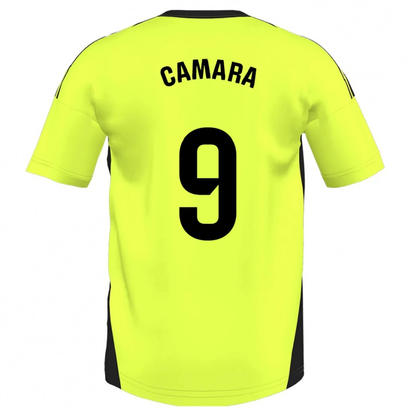 Danxen Mænd Aaron Cámara #9 Fluorescerende Gul Udebane Spillertrøjer 2025/26 Trøje T-Shirt