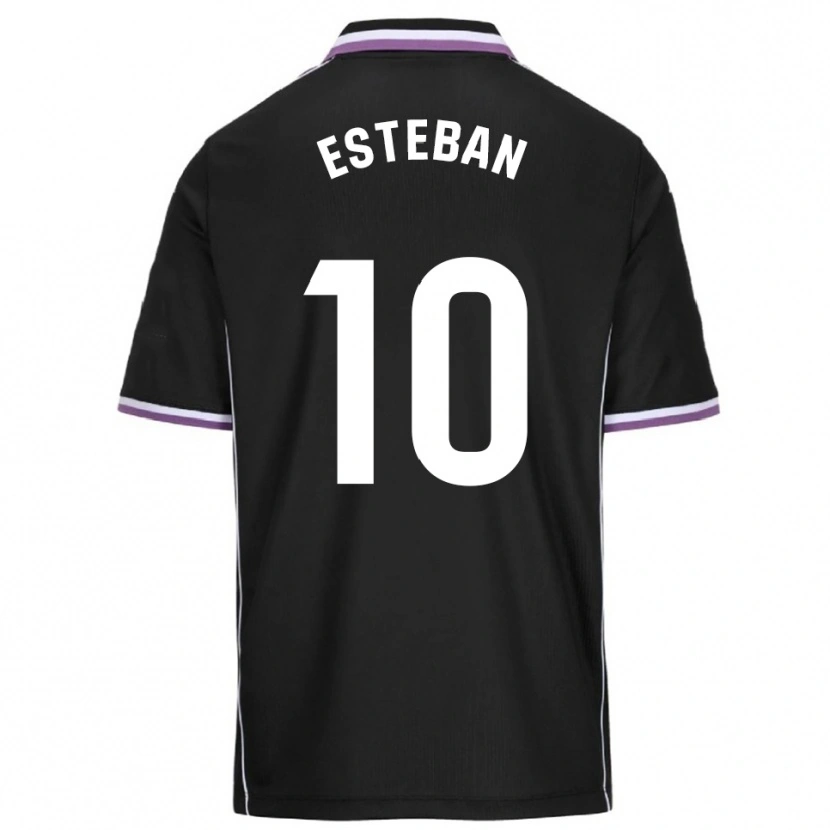 Danxen Mænd Sergi Esteban #10 Lilla Sort Udebane Spillertrøjer 2025/26 Trøje T-Shirt