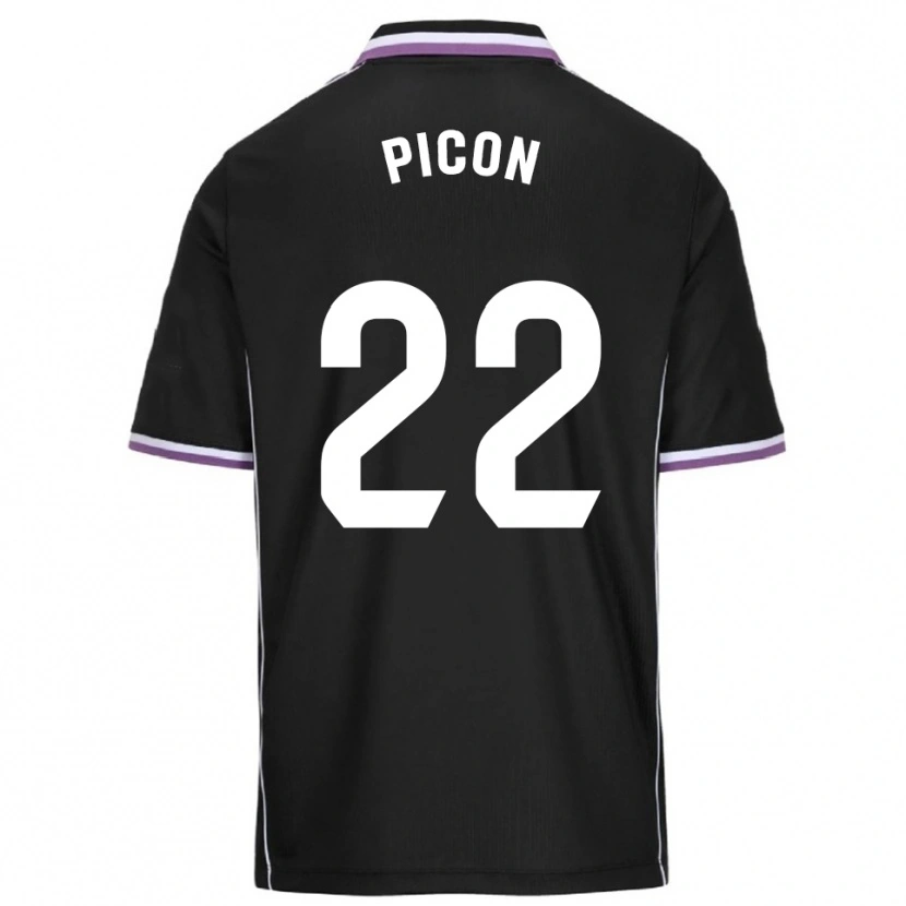 Danxen Mænd Pablo Picón #22 Lilla Sort Udebane Spillertrøjer 2025/26 Trøje T-Shirt