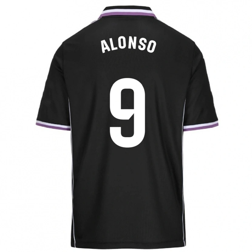 Danxen Mænd María Alonso Hidalgo #9 Lilla Sort Udebane Spillertrøjer 2025/26 Trøje T-Shirt