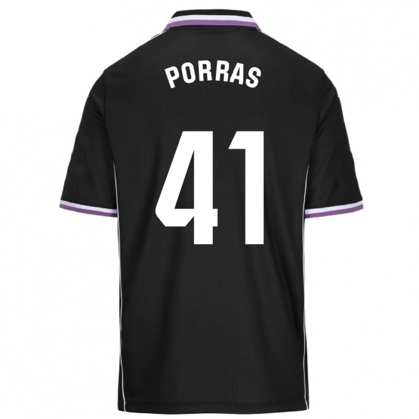 Danxen Mænd César Porras #41 Lilla Sort Udebane Spillertrøjer 2025/26 Trøje T-Shirt