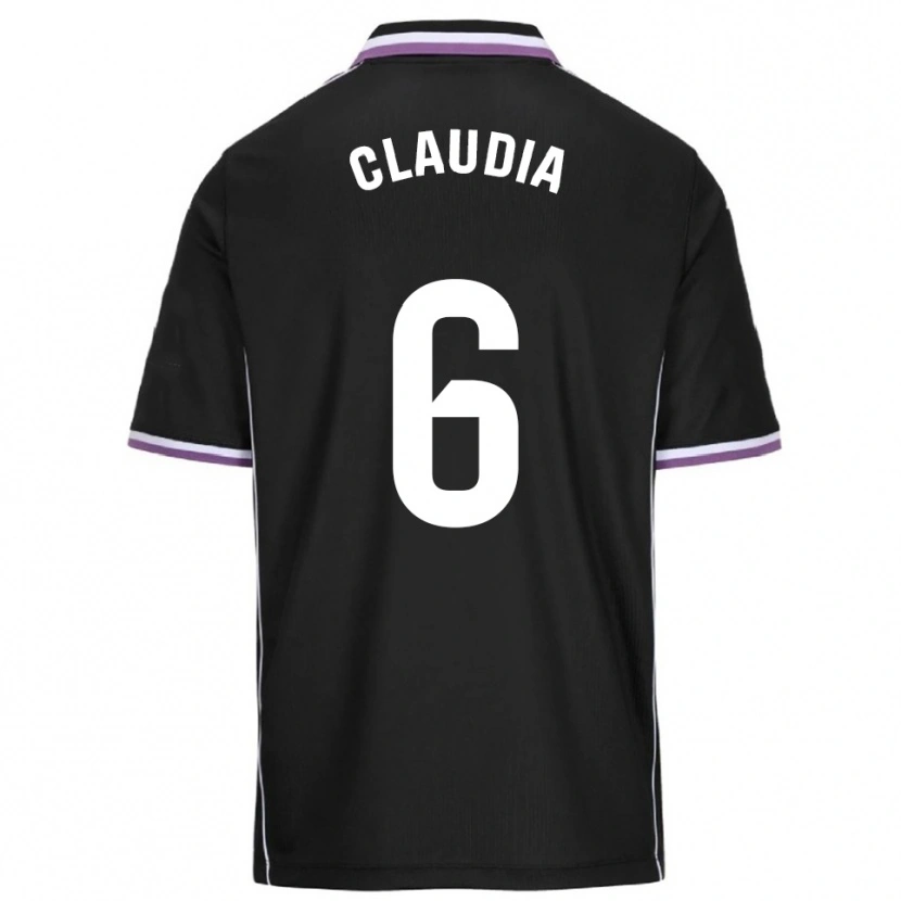 Danxen Mænd Claudia Gómez Villagrá #6 Lilla Sort Udebane Spillertrøjer 2025/26 Trøje T-Shirt