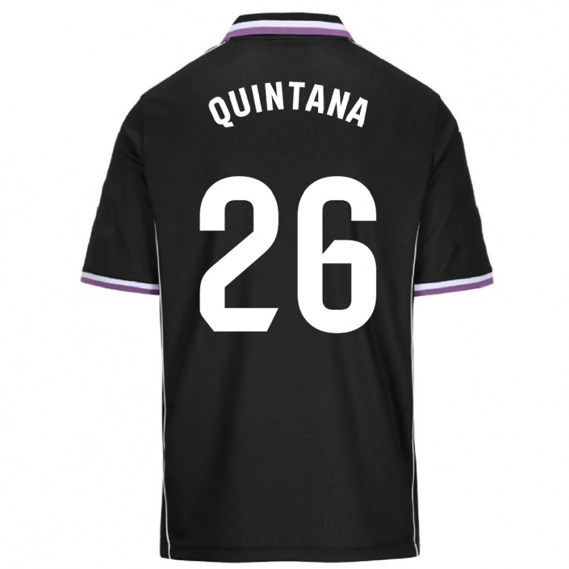 Danxen Mænd Alberto Quintana #26 Lilla Sort Udebane Spillertrøjer 2025/26 Trøje T-Shirt