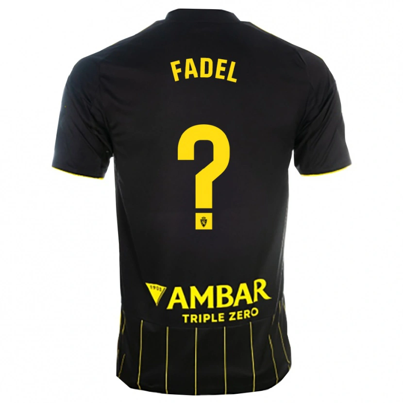 Danxen Mænd Ismael Fadel #0 Sort Gul Udebane Spillertrøjer 2025/26 Trøje T-Shirt