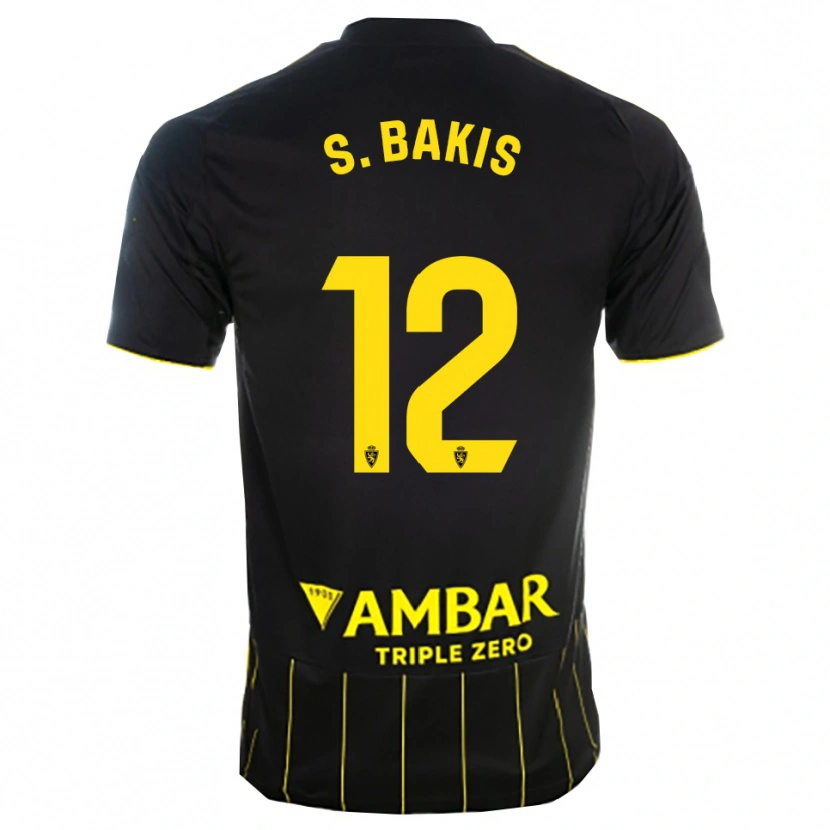 Danxen Mænd Sinan Bakış #12 Sort Gul Udebane Spillertrøjer 2025/26 Trøje T-Shirt