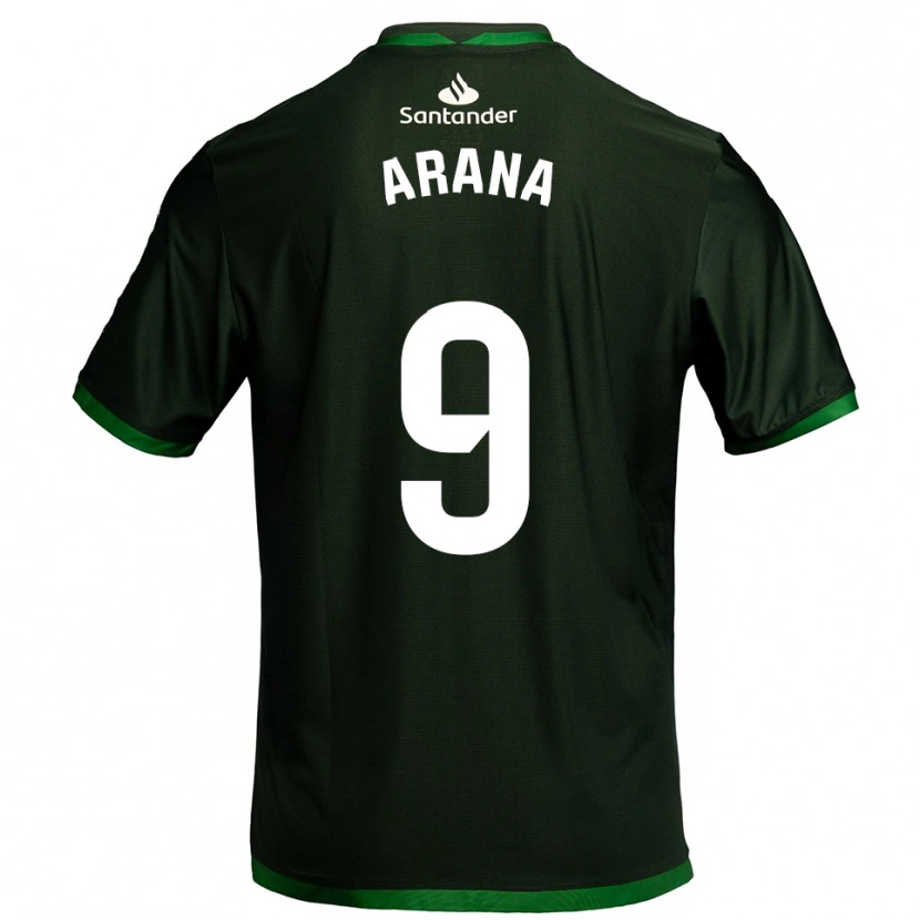 Danxen Mænd Juan Carlos Arana #9 Mørkegrøn Udebane Spillertrøjer 2025/26 Trøje T-Shirt