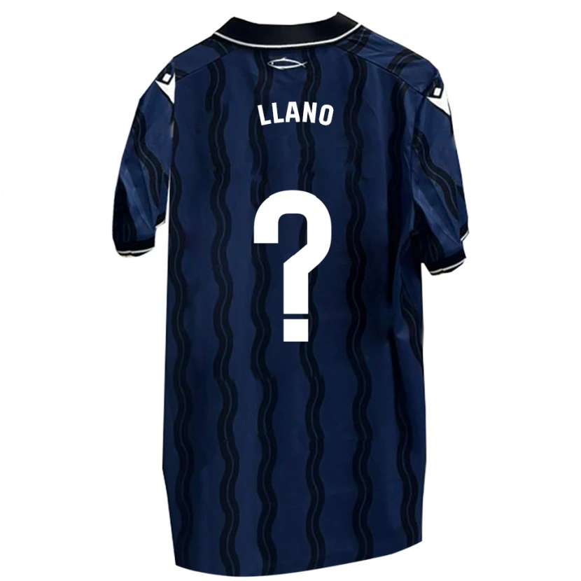 Danxen Mænd Guillermo Llano #0 Mørkeblå Sort Udebane Spillertrøjer 2025/26 Trøje T-Shirt