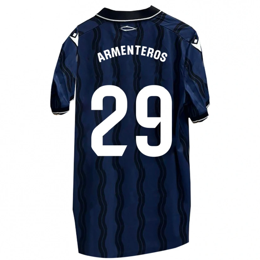 Danxen Mænd Víctor Armenteros #29 Mørkeblå Sort Udebane Spillertrøjer 2025/26 Trøje T-Shirt