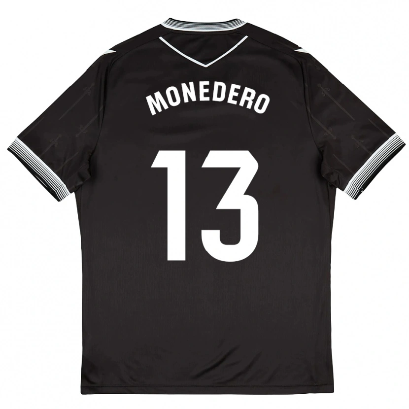 Danxen Mænd Marc Monedero #13 Sort Hvid Udebane Spillertrøjer 2025/26 Trøje T-Shirt