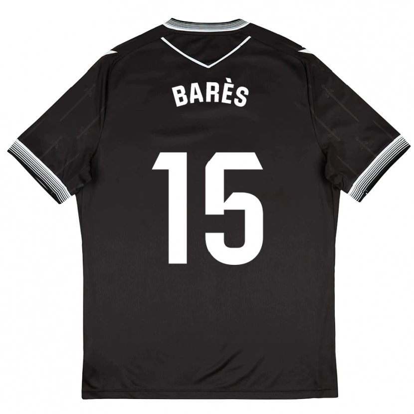 Danxen Mænd Gabriel Barès #15 Sort Hvid Udebane Spillertrøjer 2025/26 Trøje T-Shirt