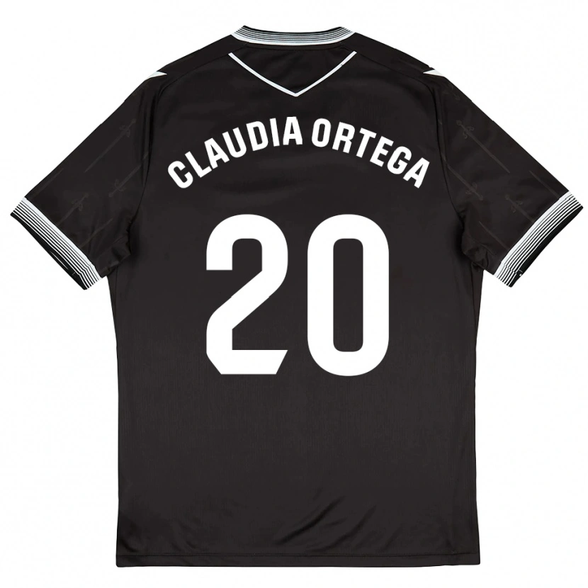 Danxen Mænd Claudia Ortega #20 Sort Hvid Udebane Spillertrøjer 2025/26 Trøje T-Shirt