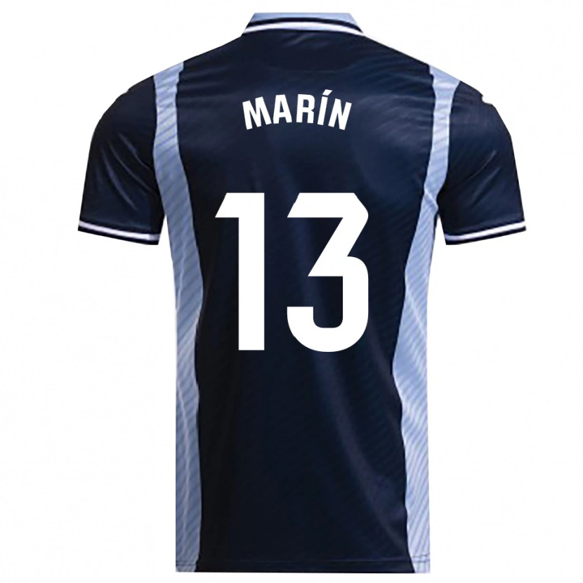 Danxen Mænd Carlos Marín #13 Navy Himmelblå Udebane Spillertrøjer 2025/26 Trøje T-Shirt