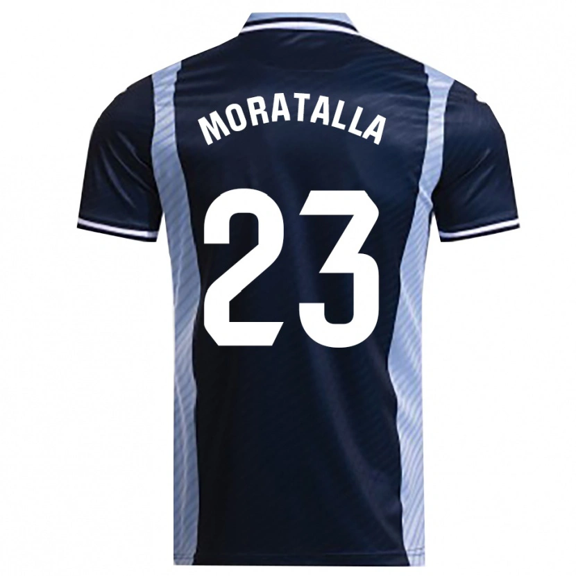 Danxen Mænd Gonzalo Moratalla #23 Navy Himmelblå Udebane Spillertrøjer 2025/26 Trøje T-Shirt