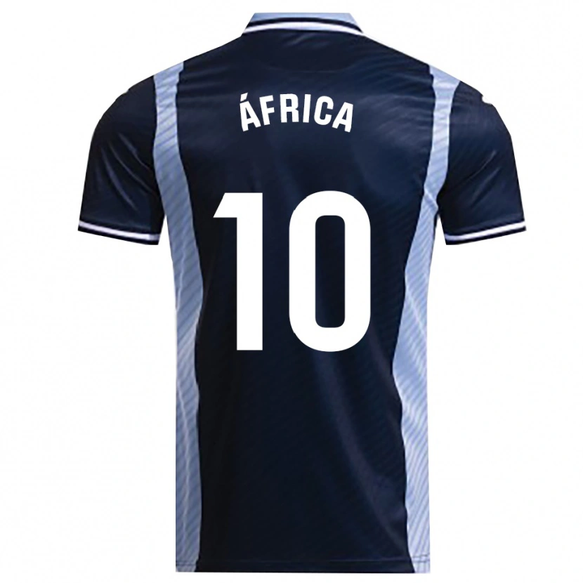 Danxen Mænd África Roldán Ramirez #10 Navy Himmelblå Udebane Spillertrøjer 2025/26 Trøje T-Shirt