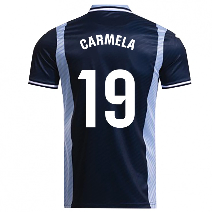 Danxen Mænd Carmen Ligero Fernández #19 Navy Himmelblå Udebane Spillertrøjer 2025/26 Trøje T-Shirt