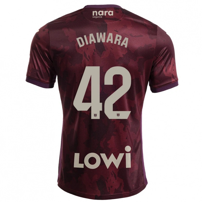 Danxen Mænd Amadou Diawara #42 Bordeaux Hvid Udebane Spillertrøjer 2025/26 Trøje T-Shirt