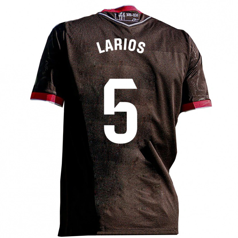 Danxen Mænd Juan Larios #5 Sort Rød Udebane Spillertrøjer 2025/26 Trøje T-Shirt