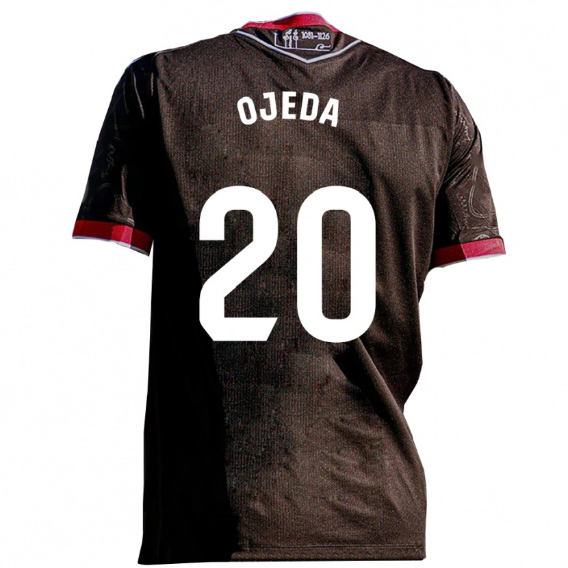 Danxen Mænd Thiago Ojeda #20 Sort Rød Udebane Spillertrøjer 2025/26 Trøje T-Shirt